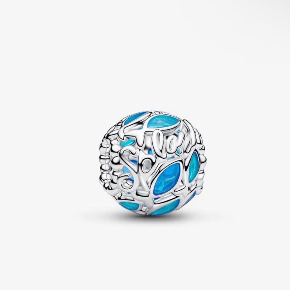 Authentic Pandora Openwork Swimming Fish Charm
